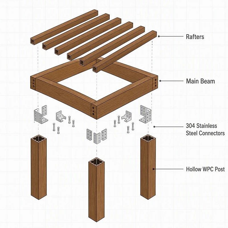 WPC Pergola Kit high quality